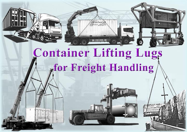Applications for use of container lifting lugs 